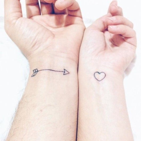 tatouage couple Cupidon