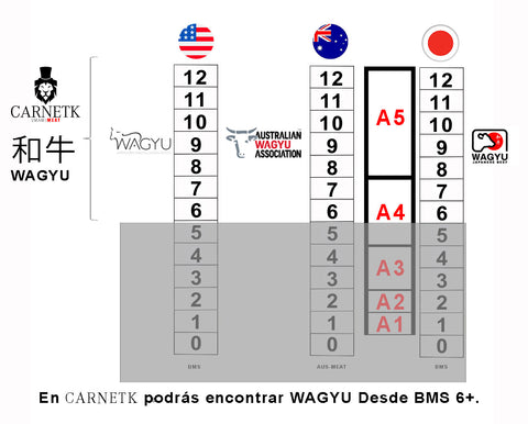 Wagyu Japonés, Australiano y Americano