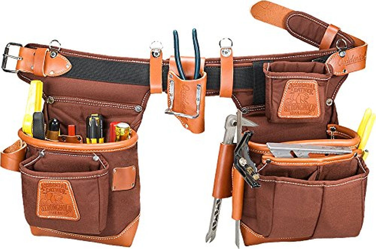 Occidental Leather 9855 Adjust-to-Fit Fat Lip Tool Bag Set - Cafe