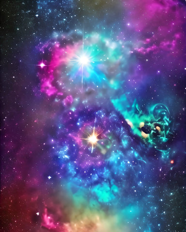 Hydrogen being displayed in a nebula explosion to express it's significance in cosmic phenomena.