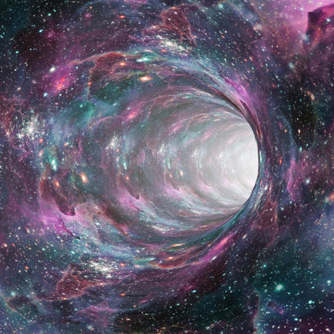 An artistic representation of a cosmic portal within the Orion Nebula.