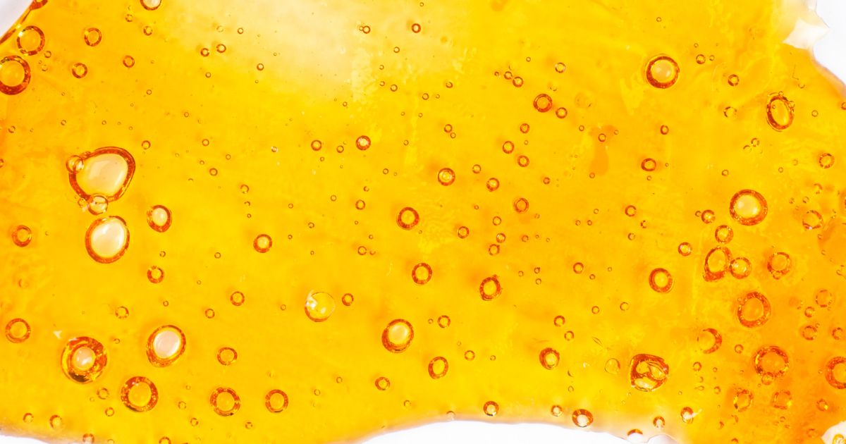 macro shot of clean cannabis wax