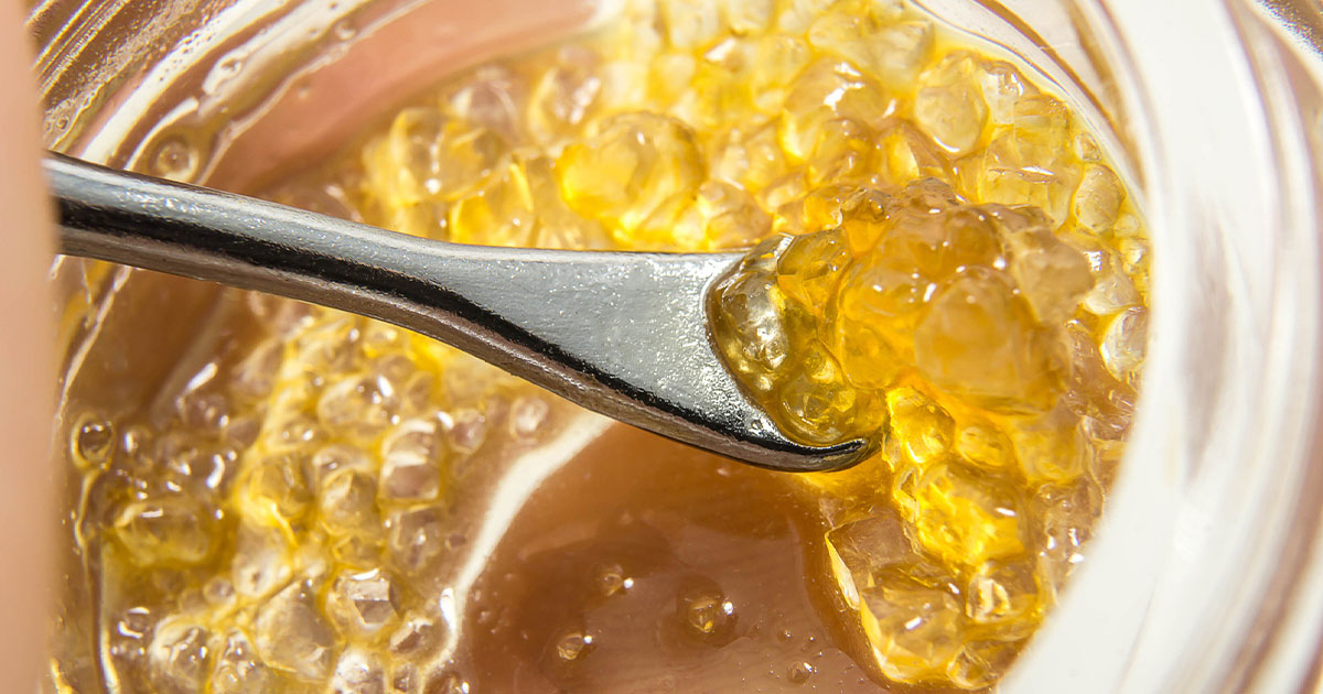 Scooping thca crystals in terpene sauce