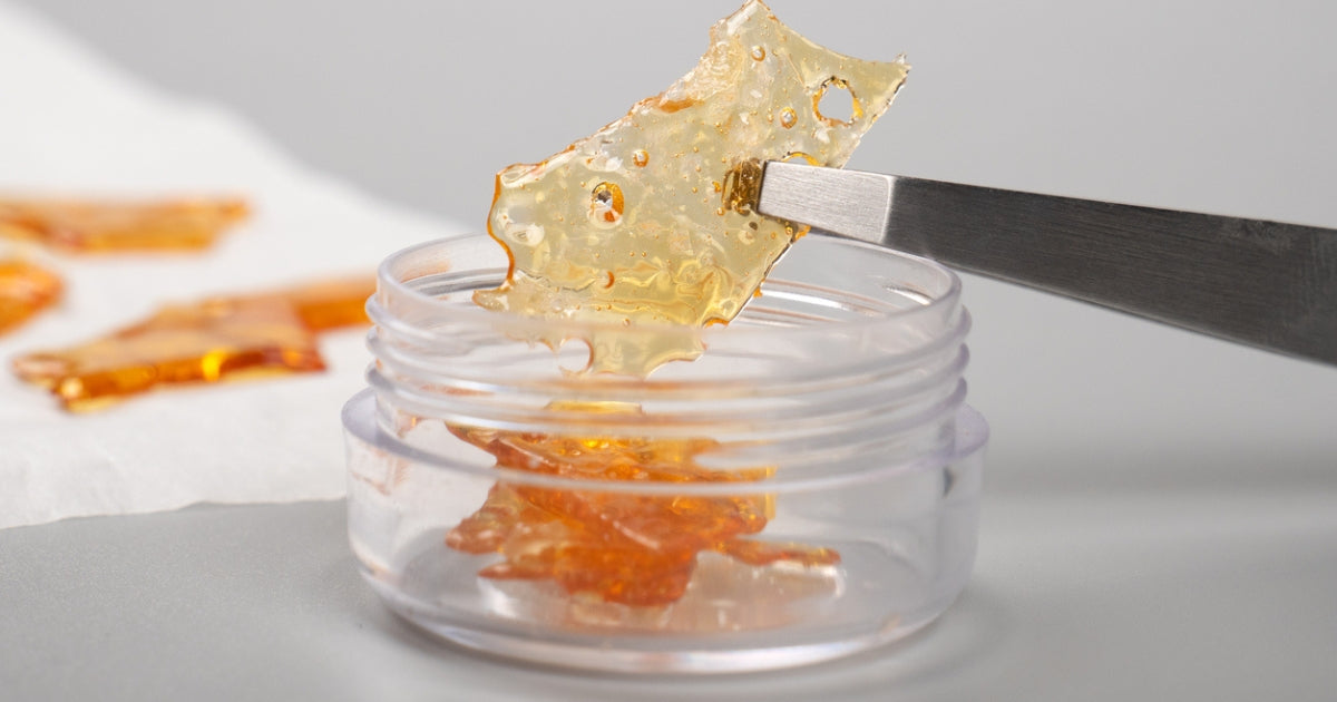 large piece of cannabis shatter