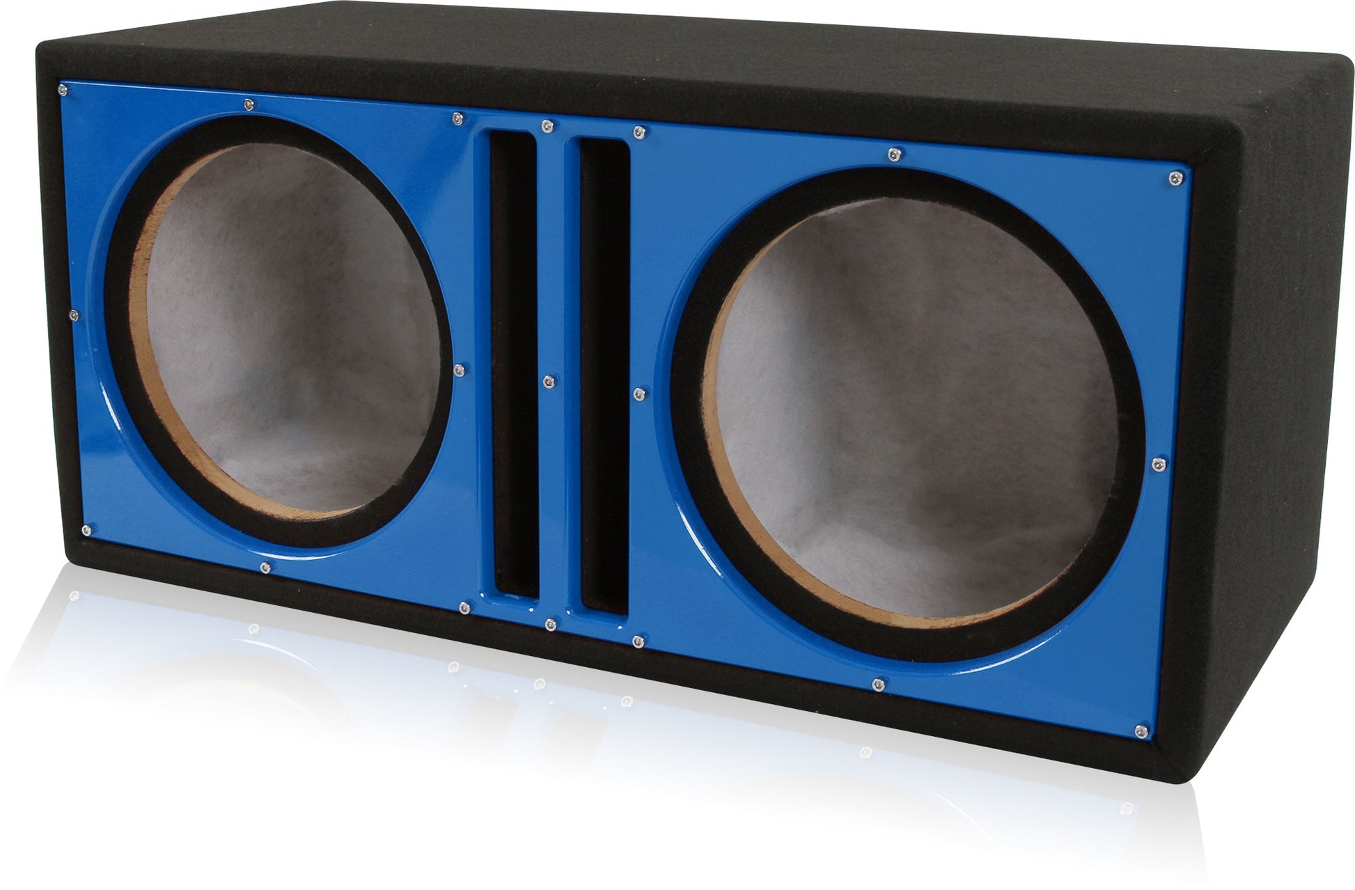 blue subwoofer box