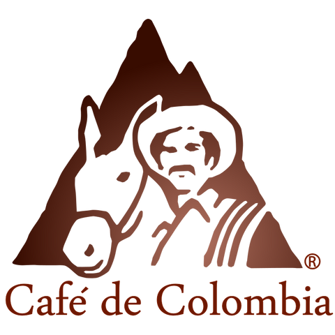 Logo officiel du label café de Colombie avec Juan Valdez