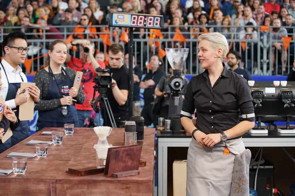 Aga Rojewska, première femme remportant la prestigieuse compétition du World Barista Championship en 2018