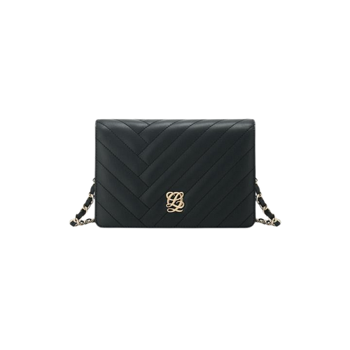 LOUIS QUATORZE Mini Caviar Crossbody Bag Black