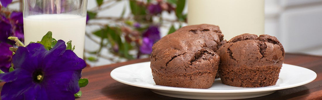 Coleman Royal Bakeries Belgian Double Choc-chip Muffins are Gluten-free and (optional) Dairy-free.