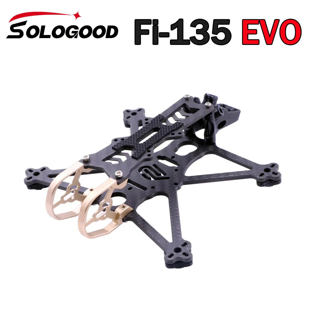 SoloGood Fi-135 EVO 3inch Propeller Toothpick Frame Kit RC Racing Drone Support DJI O3 Air Unit Caddx Nebula 1204 1206 1306 1303