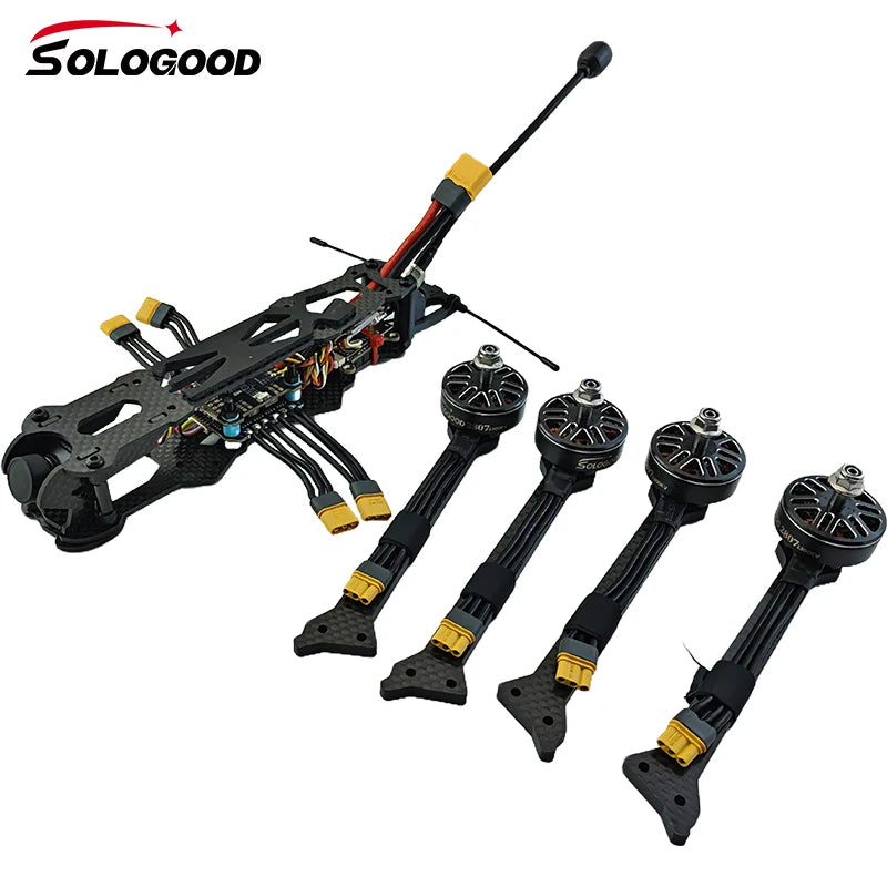SoloGood MARK4 7inch FPV Dron 2807 1300KV F405 55A Stack 5.8G 2.5W Max VTX Gemfan 7040 7Inch 3-Blade Propeller Caddx Ratel 2