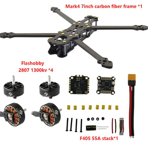SoloGood Mark4 7inch FPV Dron Frame FLASHHOBBY A2807 SoloGood 2807 1300KV Motor SoloGood F405 55A Stack - SoloGood.RC