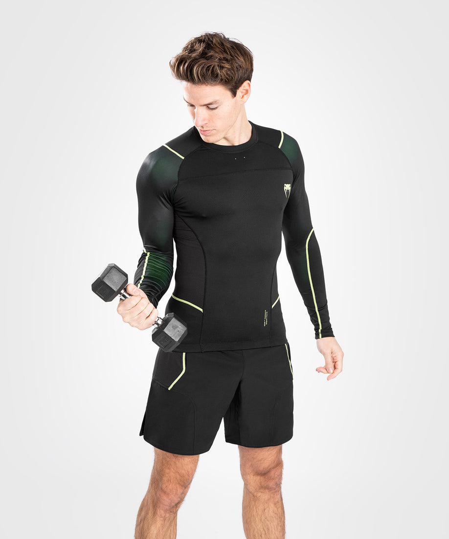 Workout Ready Compression Long Sleeve Shirt in night black