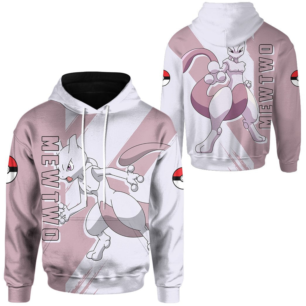 Anime Pokemon Mewtwo Custom Hoodie Apparel