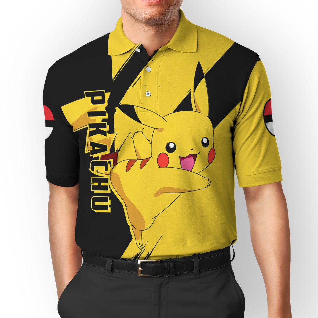 Anime Pokemon Pikachu Custom Polo Shirt