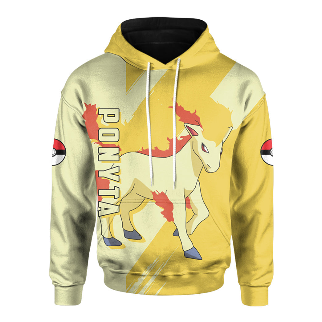 Anime Pokemon Ponyta Custom Hoodie Apparel