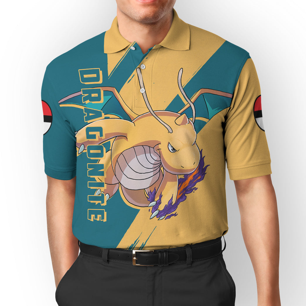 Anime Pokemon Dragonite Custom Polo Shirt