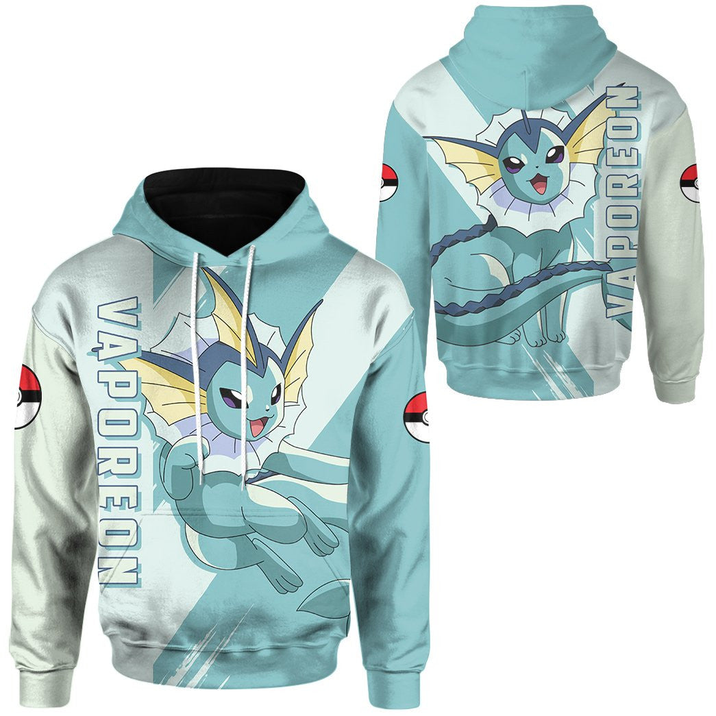 Anime Pokemon Vaporeon Custom Hoodie Apparel