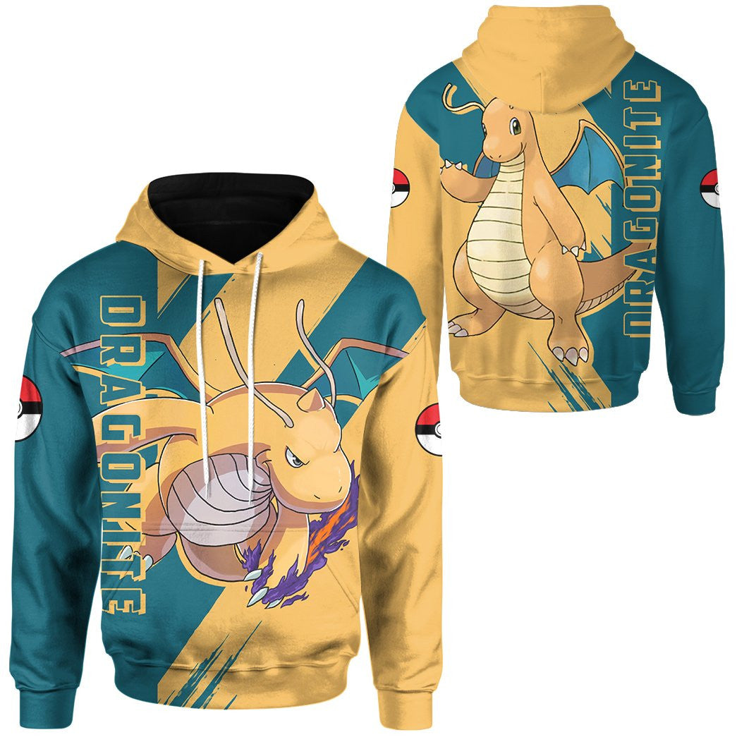 Anime Pokemon Dragonite Custom Hoodie Apparel