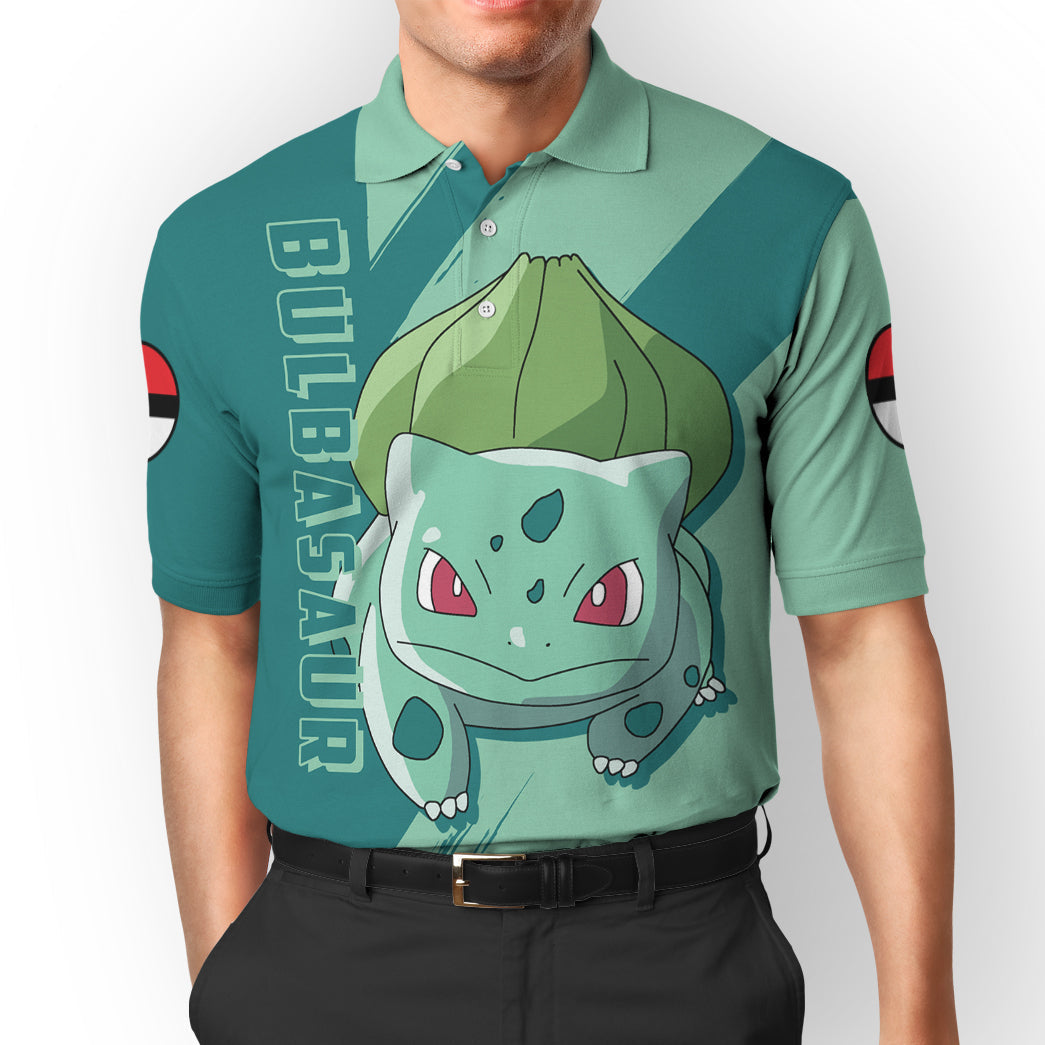 Anime Pokemon Bulbasaur Custom Polo Shirt