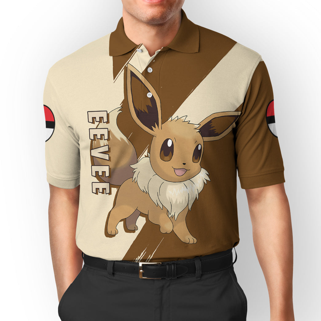 Anime Pokemon Eevee Custom Polo Shirt