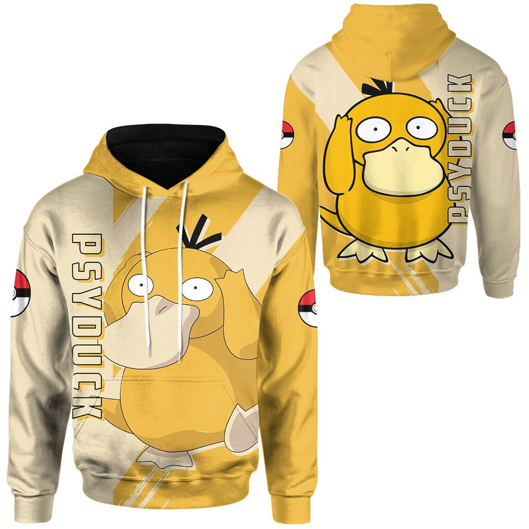 Anime Pokemon Psyduck Custom Hoodie Apparel