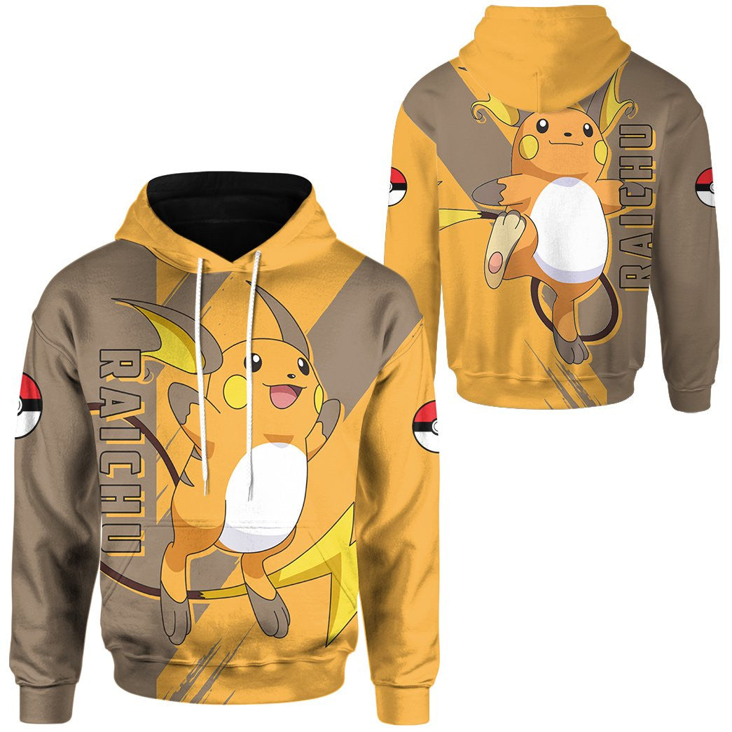 Anime Pokemon Raichu Custom Hoodie Apparel