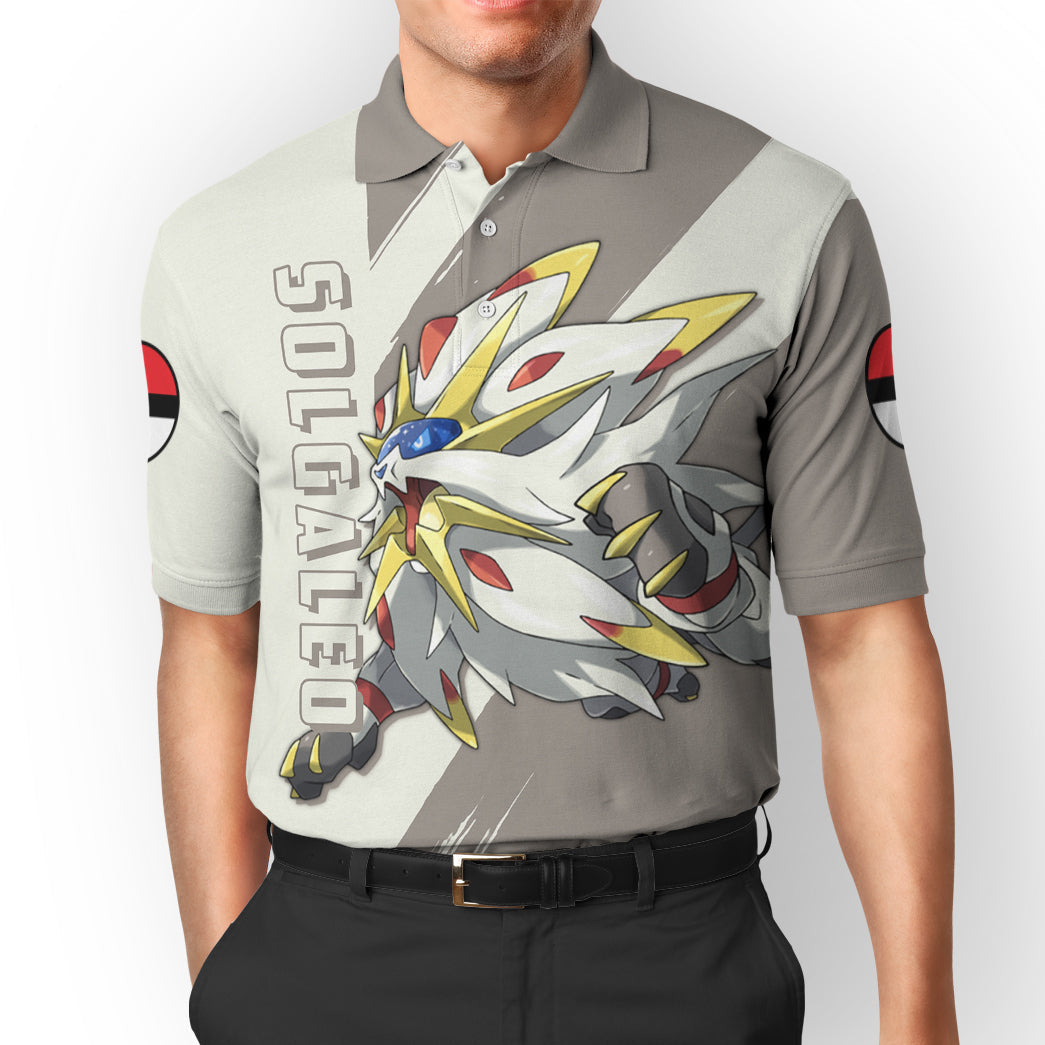 Anime Pokemon Solgaleo Custom Polo Shirt