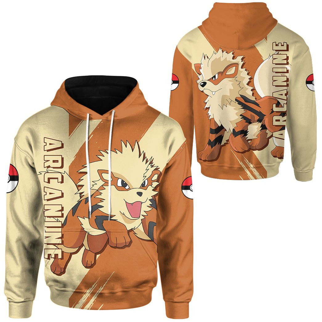 Anime Pokemon Arcanine Custom Hoodie Apparel