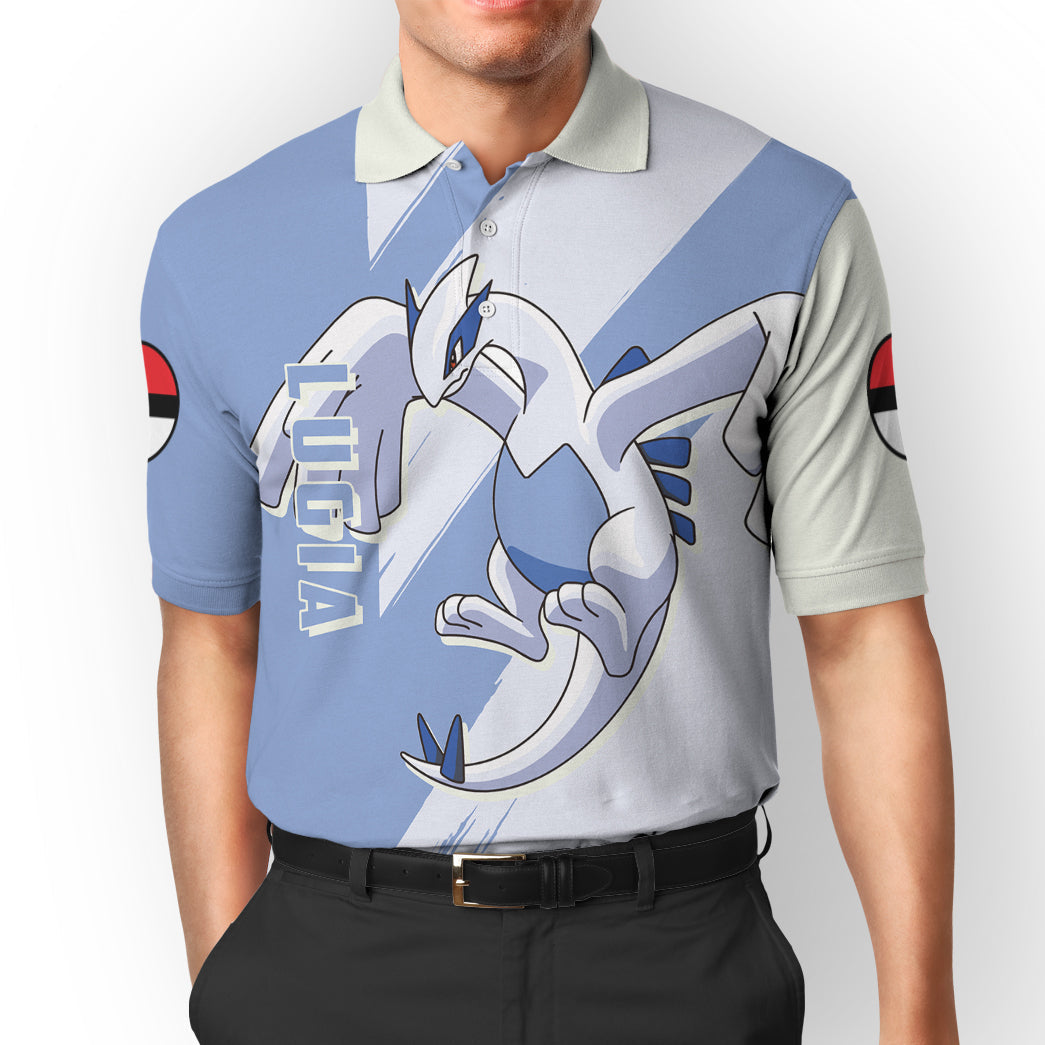 Anime Pokemon Lugia Custom Polo Shirt