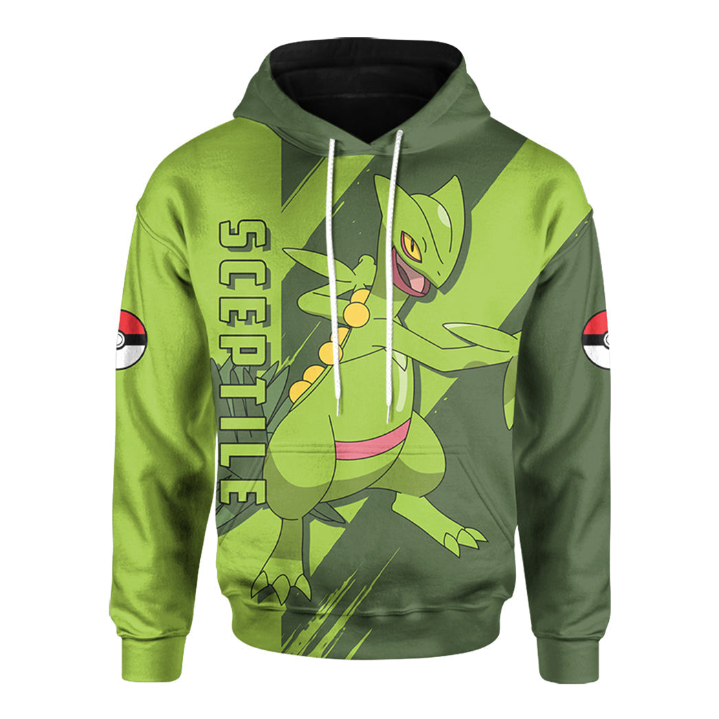 Anime Pokemon Sceptile Custom Hoodie Apparel