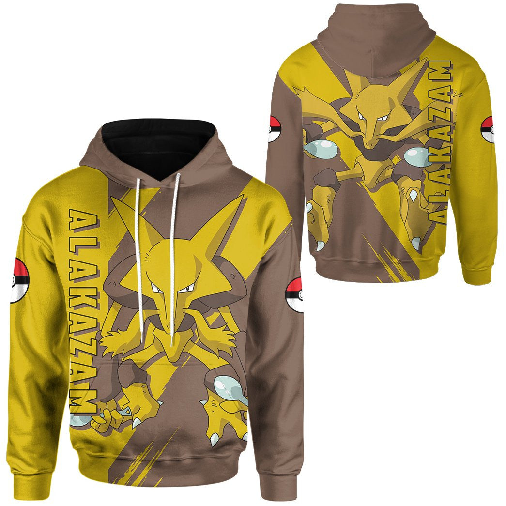 Anime Pokemon Alakazam Custom Hoodie Apparel