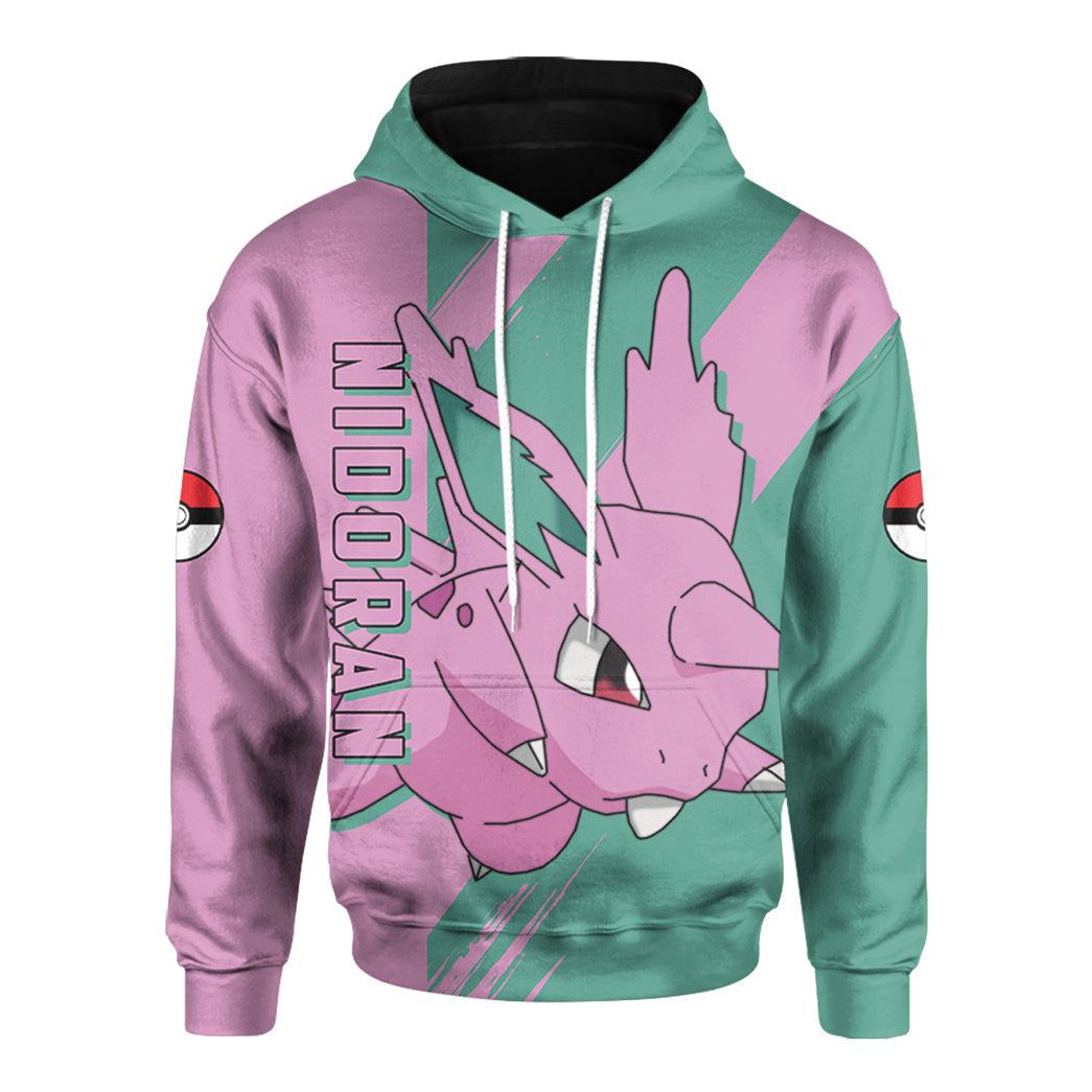 Anime Pokemon Nidoran Custom Hoodie Apparel