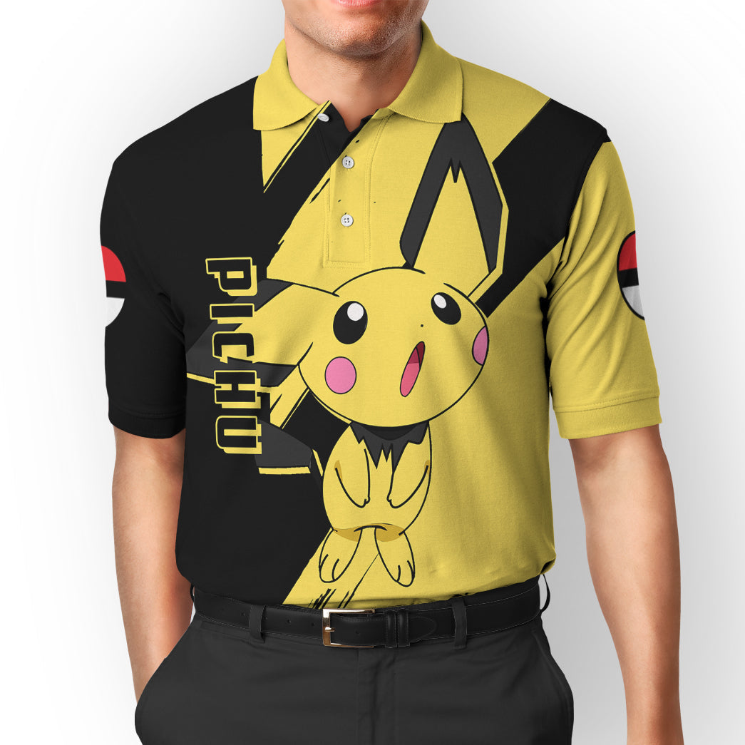 Anime Pokemon Pichu Custom Polo Shirt