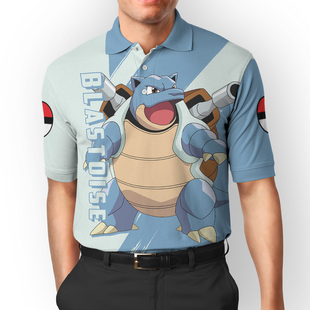 Anime Pokemon Blastoise Custom Polo Shirt