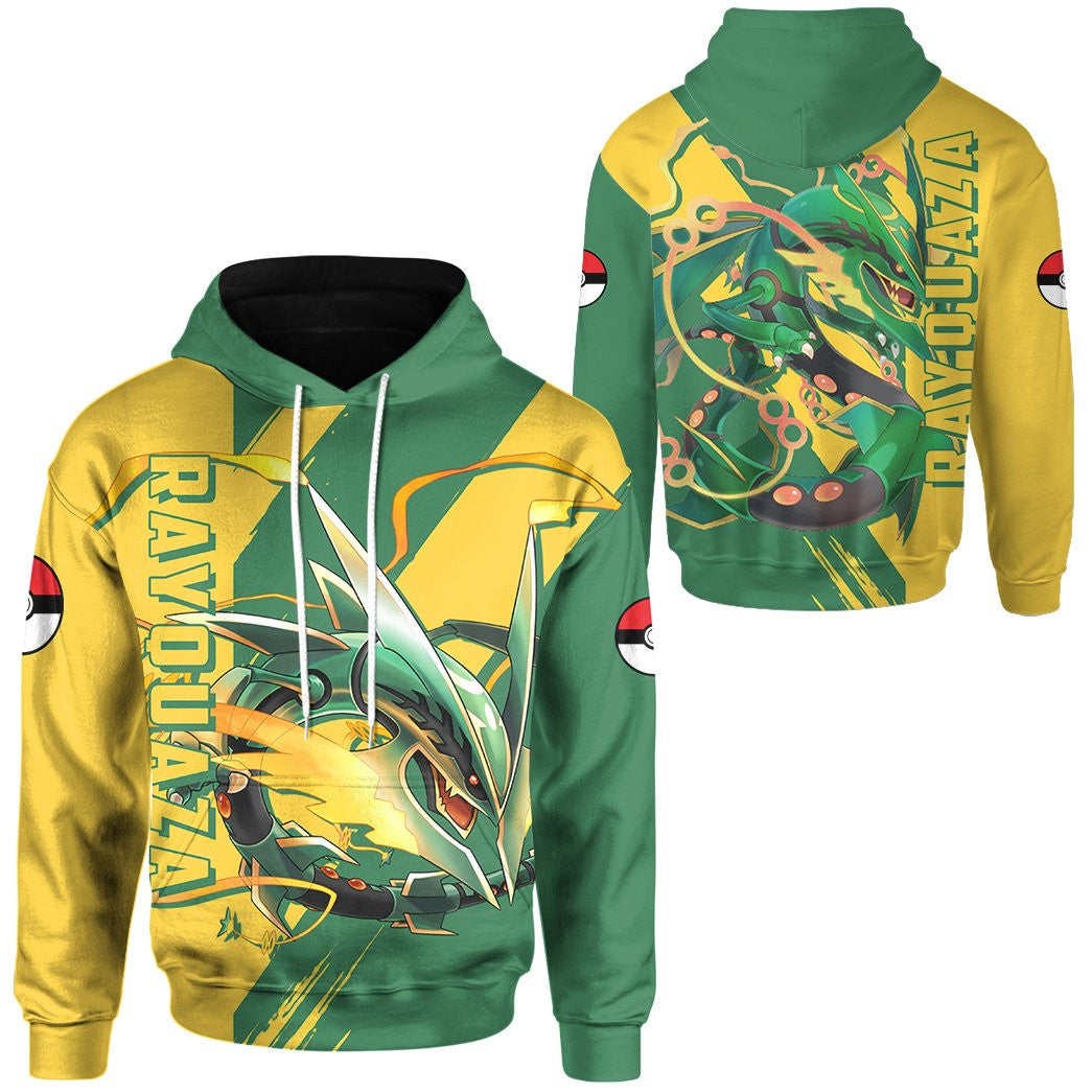 Anime Pokemon Rayquaza Custom Hoodie Apparel