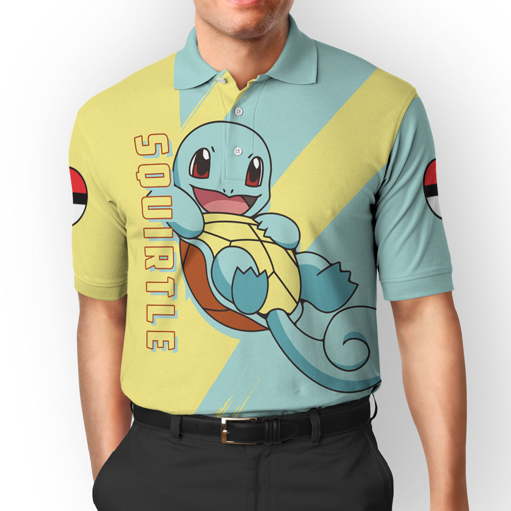 Anime Pokemon Squirtle Custom Polo Shirt