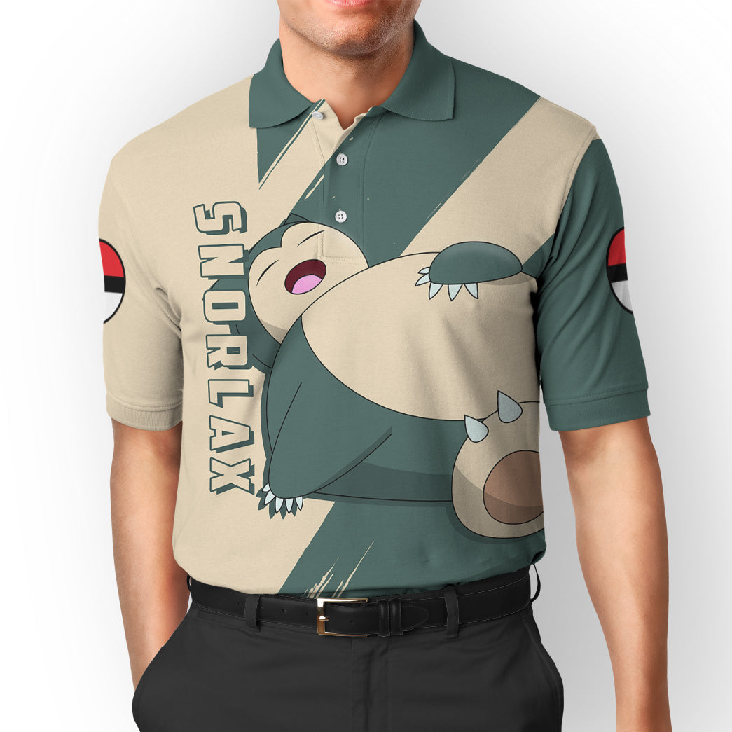 Anime Pokemon Snorlax Custom Polo Shirt