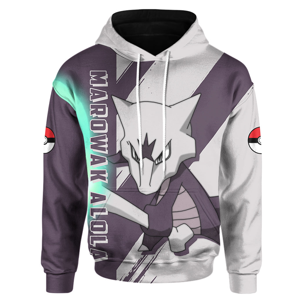 Anime Pokemon Marowak Alola Custom Hoodie Apparel