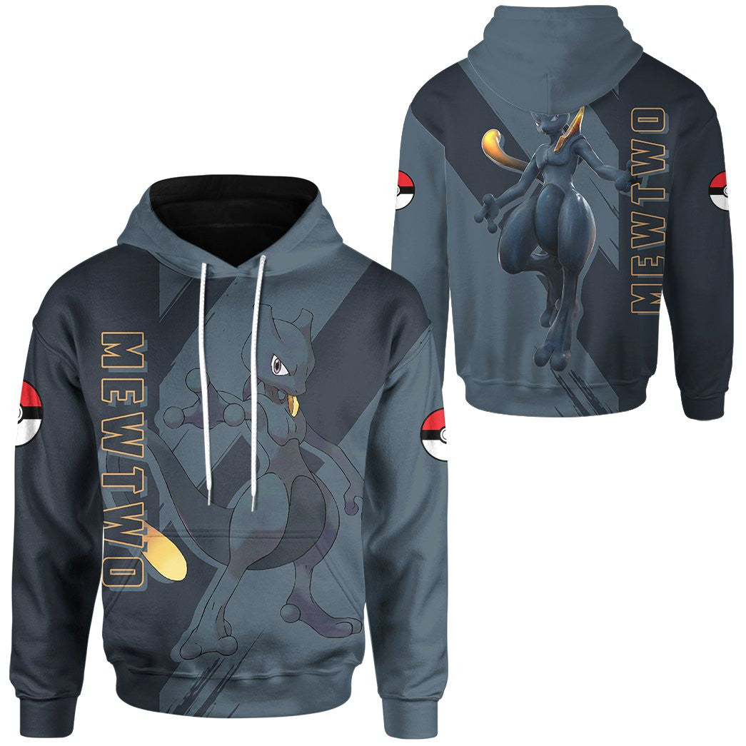 Anime Pokemon Shadow Mewtwo Custom Hoodie Apparel