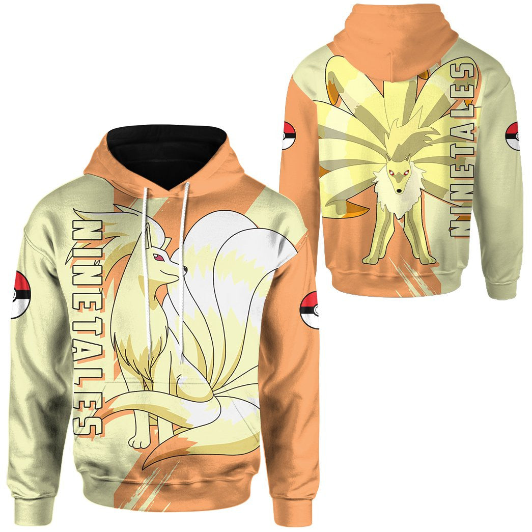 Anime Pokemon Ninetales Custom Hoodie Apparel