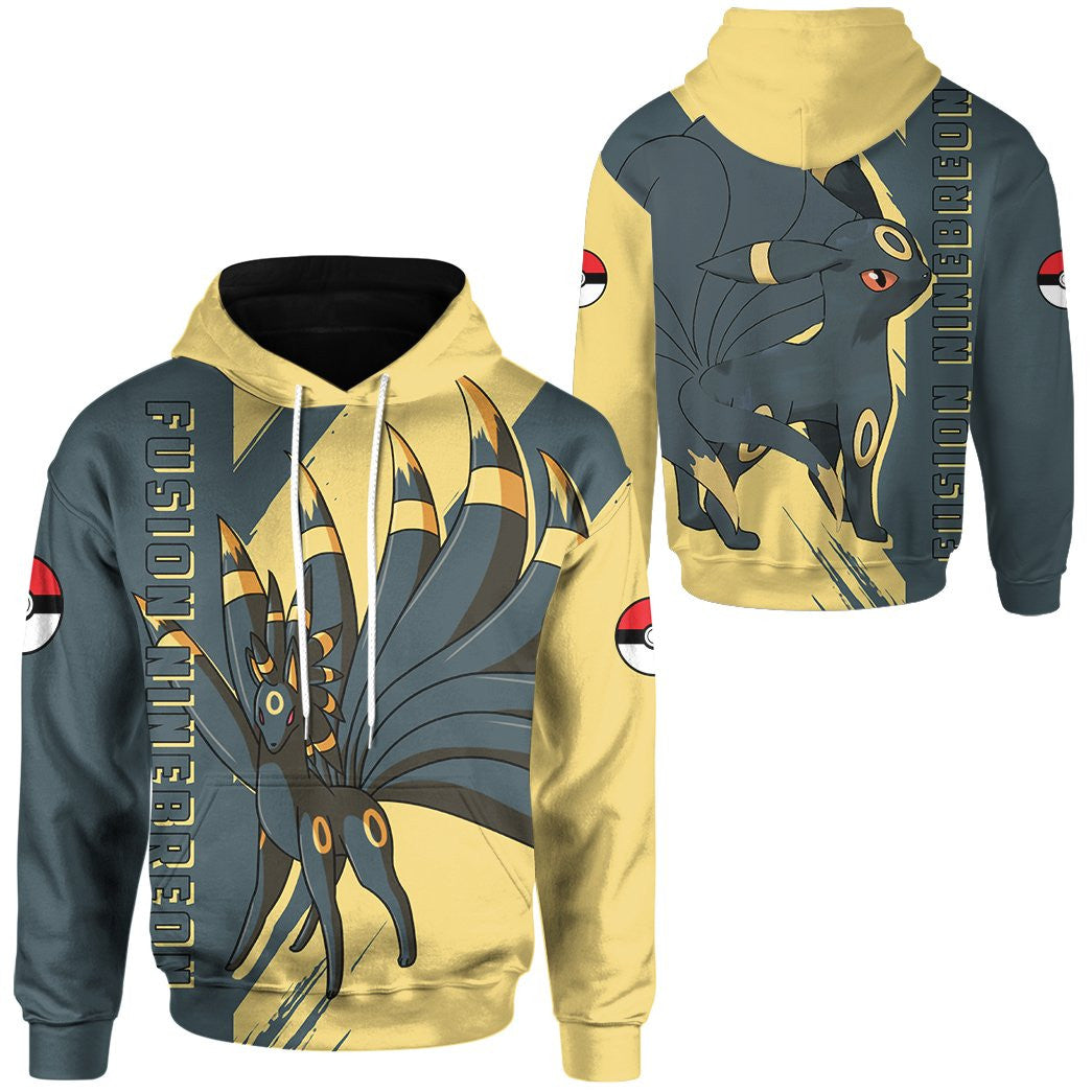 Anime Pokemon Fusion Ninebreon Custom Hoodie Apparel