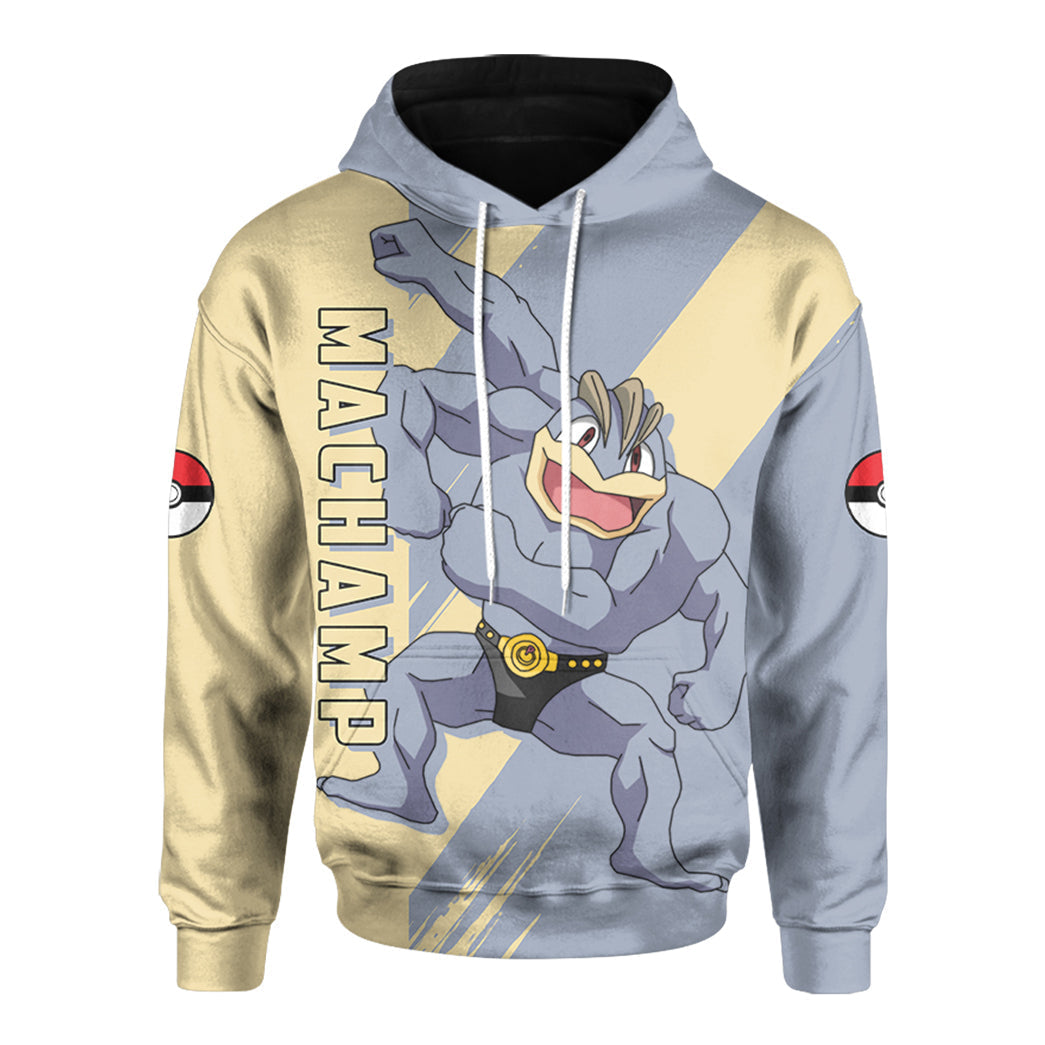Anime Pokemon Machamp Custom Hoodie Apparel