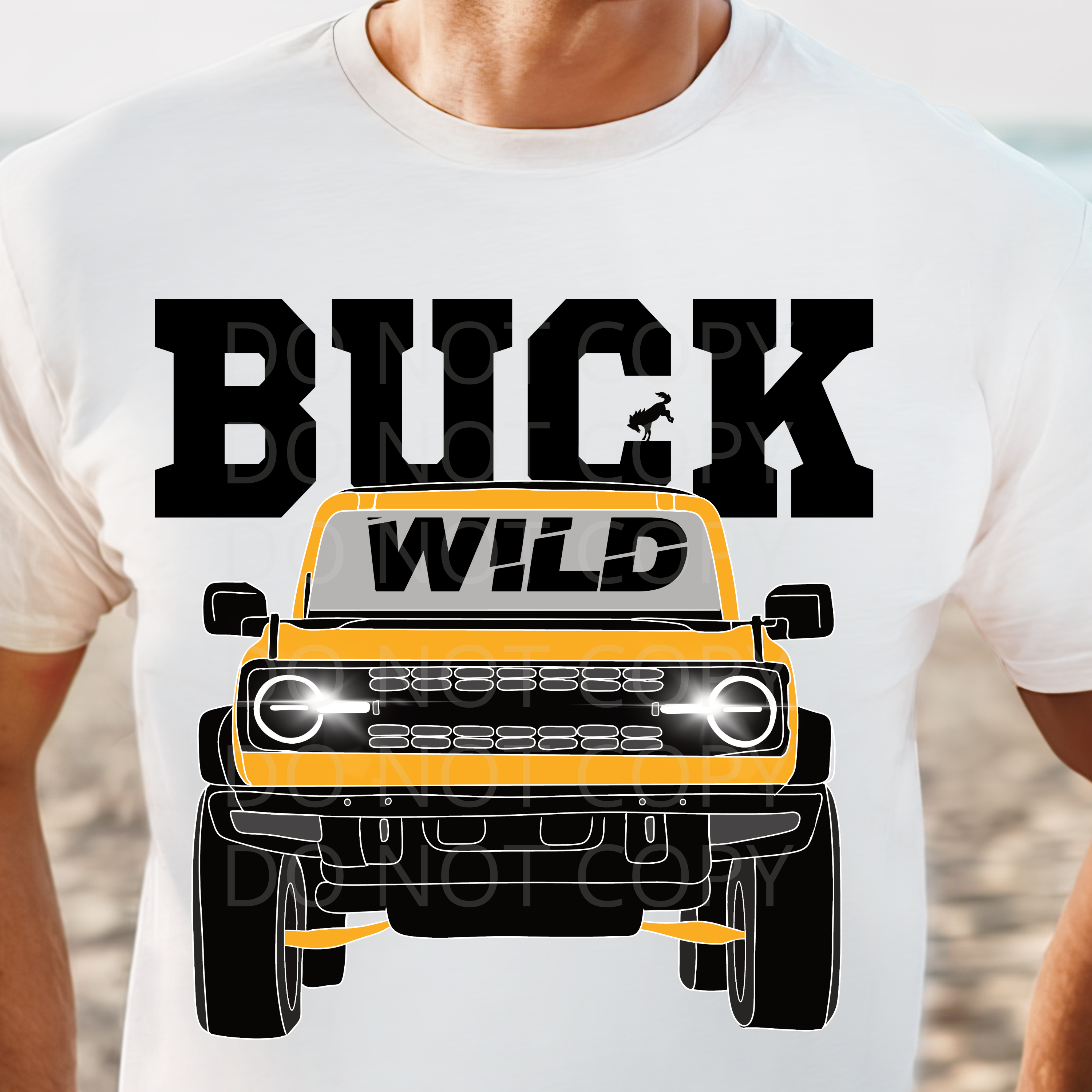 Buck Wild Bronco DTF transfer