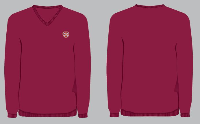 2024 Maroon V Neck Jumper – Hearts Direct