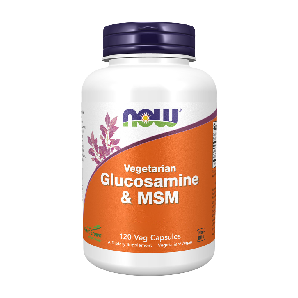 NOW Foods Glucosamine & MSM vegetarian capsules front cover