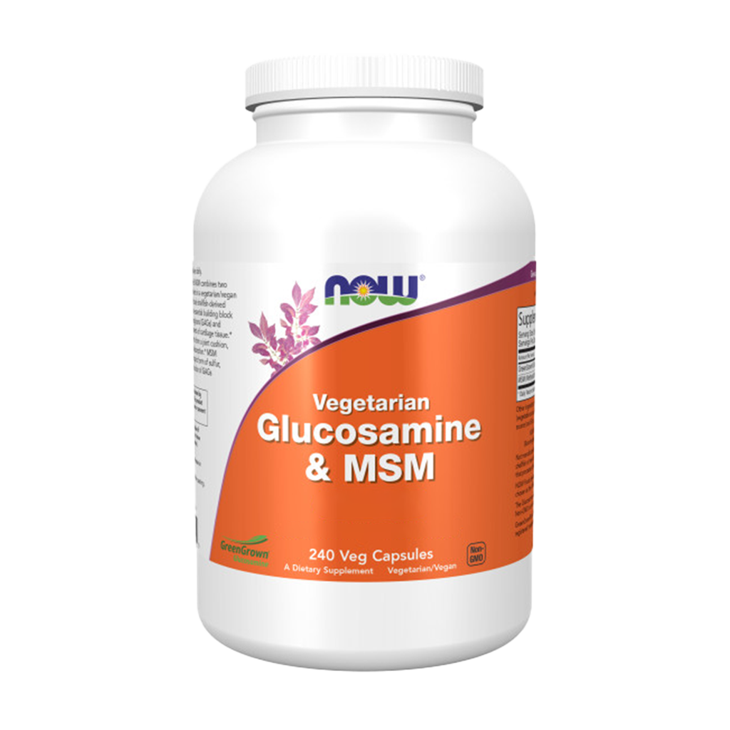 NOW Foods Glucosamine & MSM vegetarian capsules front cover