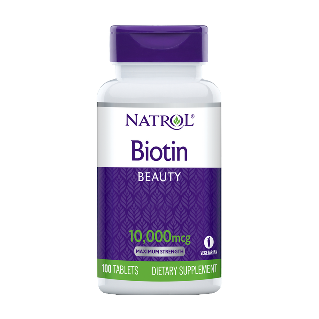 Natrol Biotin 10000mcg Tabletter 100ct Front1