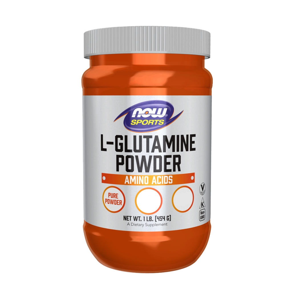 production_listings_NOWGLUTPDR454GR_NOW Sports L Glutamin Pulver 5 000 mg 454 gr Främre omslag