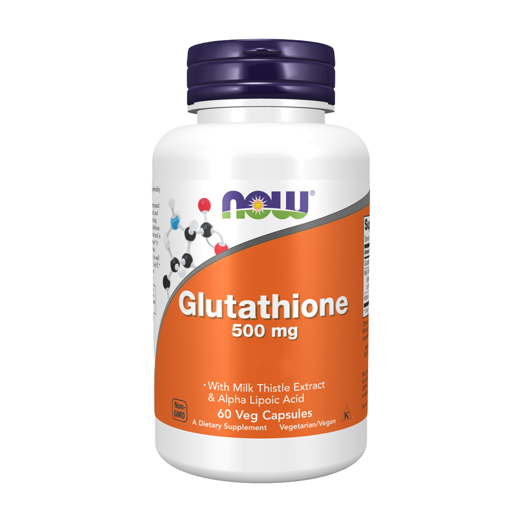 NOW Foods Glutathione 500 mg 60 capsules front